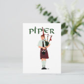 PIPER Red Kariert Postkarte (Stehend Vorderseite)