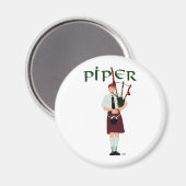 PIPER Rot Kariert Magnet (Vorderseite/Rückseite)