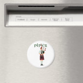 PIPER Rot Kariert Magnet (In Situ (Geschirrspüler))