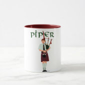 PIPER Rot Kariert Tasse (Zentrum)