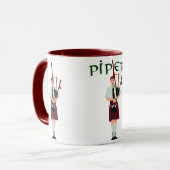 PIPER Rot Kariert Tasse (Vorderseite Links)