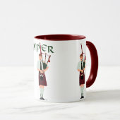 PIPER Rot Kariert Tasse (VorderseiteRechts)