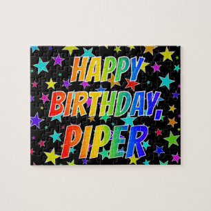 "PIPER" Vorname, Spaß "GLÜCKLICHER GEBURTSTAG" Puzzle