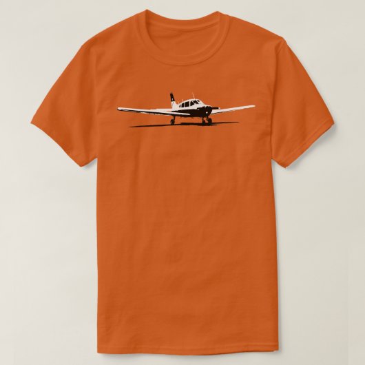 Piper Warrior klassische Leichtflugzeuge und weiß T-Shirt (Design vorne)
