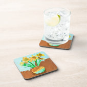 Piper's VanGogh inspiriert Sonnenblume Getränkeuntersetzer (Rechte Seite)