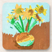 Piper's VanGogh inspiriert Sonnenblume Getränkeuntersetzer (Vorderseite)