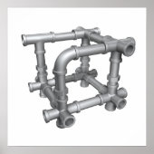 Pipes cube Poster (Vorne)