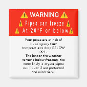 Pipes Freeze beim Zeitwarnung-Magnet Magnet (Vorne)