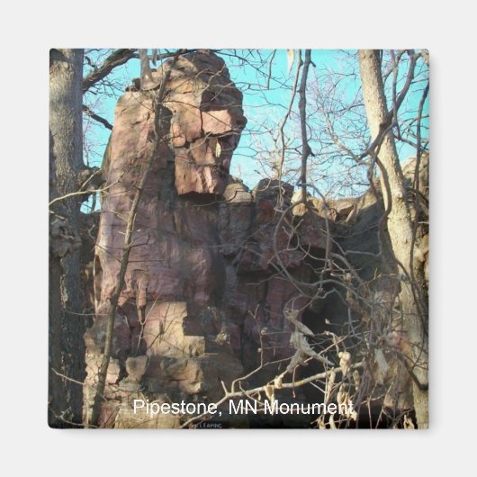 Pipestone, MN Monument Magnet (Vorne)