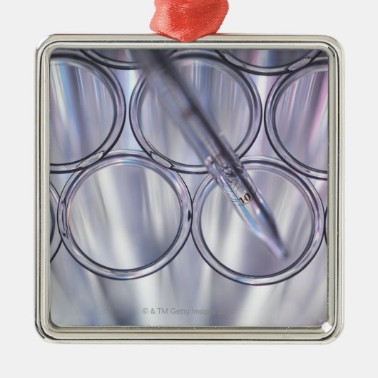 Pipette im Reagenzglas Ornament Aus Metall (Vorne)