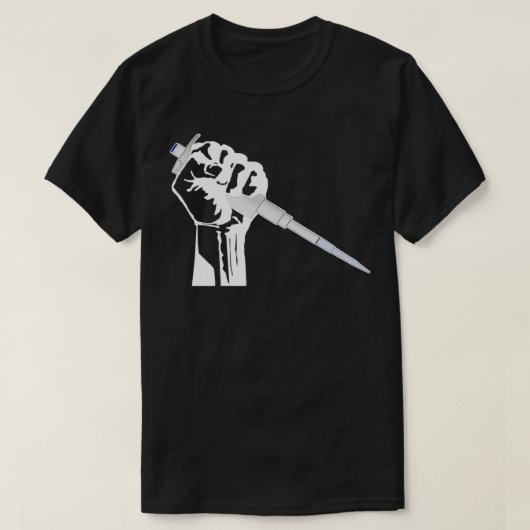 Pipettenwerkzeug für Biologen und Labortechniker T-Shirt (Design vorne)