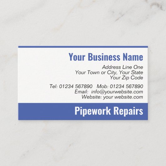 Pipework Reparatur QR Code Business Card Visitenkarte (Vorderseite)