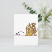 Pipi auf Brustkrebs Postkarte (Stehend Vorderseite)