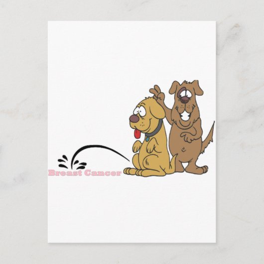 Pipi auf Brustkrebs Postkarte (Vorderseite)