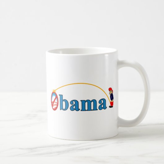 Pipi auf Obama Kaffeetasse (Rechts)
