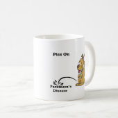 Pipi auf Parkinson-Krankheit Kaffeetasse (VorderseiteRechts)