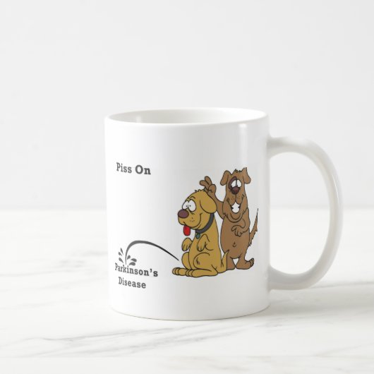 Pipi auf Parkinson-Krankheit Kaffeetasse (Rechts)
