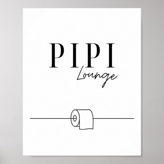 Pipi Lounge - Gäste WC - Toilette Poster (Vorne)