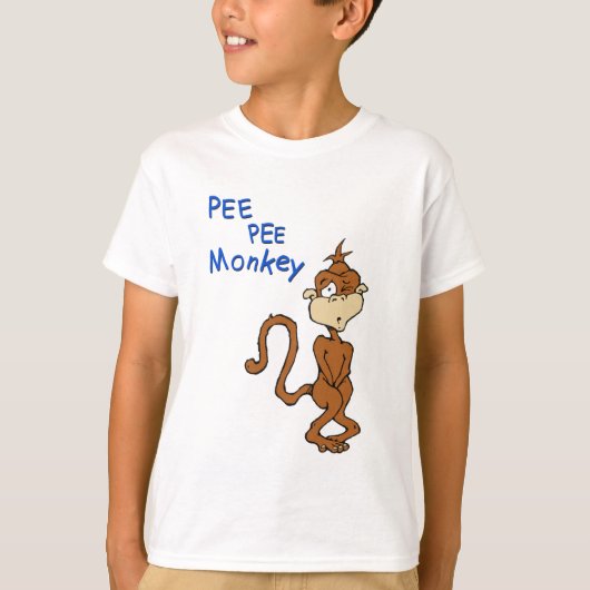Pipi-Pipi-Affe T-Shirt (Vorderseite)