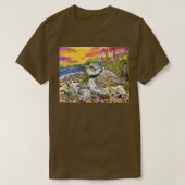 Piping Plovers and Chicks Long T-Shirt (Design vorne)