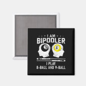 Pipooler Pool Pool Pool Cool Billard 8 und 9 L Magnet (Vorderseite/Rückseite)