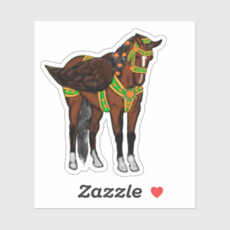 Pippael Halt at X Bay Carousel Pegasus Vinyl Aufkleber