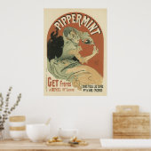 Pippermint Drink von Jules Chéret, 1899 Poster (Küche)
