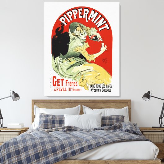 Pippermint Leinwanddruck (Insitu (Schlafzimmer))