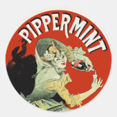 Pippermint Runder Aufkleber (Vorderseite)