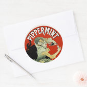 Pippermint Runder Aufkleber (Umschlag)