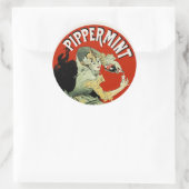 Pippermint Runder Aufkleber (Tasche)