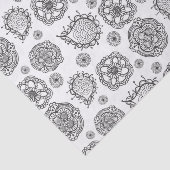 Pip's Original Paisley Black & White Gift Seidenpapier (Ausschnitt)