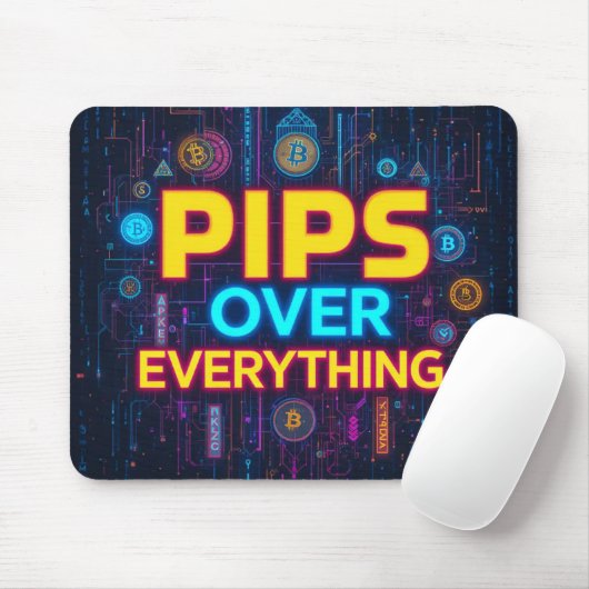 Pips over all - The Forex Trader's Anthem" Mousepad (Mit Mouse)