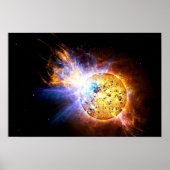 Pipsqueak Star entfesselt Riesenflare NASA Poster (Vorne)