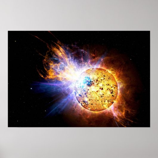 Pipsqueak Star entfesselt Riesenflare NASA Poster (Vorne)
