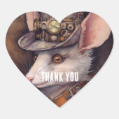 Pipsqueakum steampunk Herz-Aufkleber (Vorderseite)