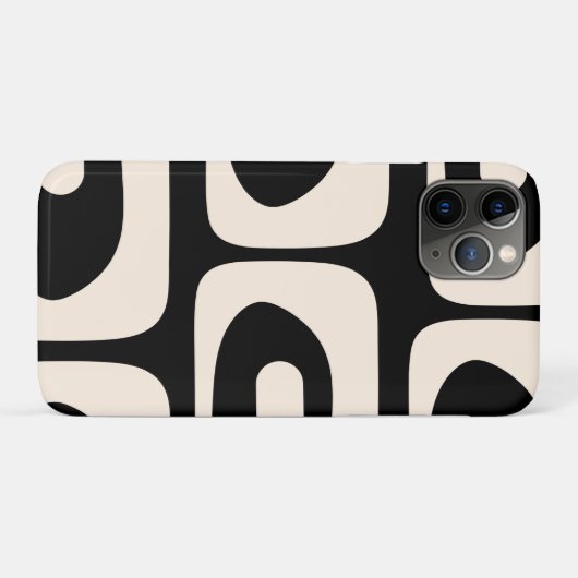 Piquet Mitteljahrhundert Abstrakt Minimal Schwarz Case-Mate iPhone Hülle (Rückseite (Horizontal))