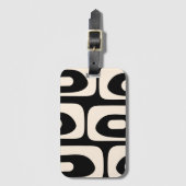 Piquet Mitteljahrhundert Abstrakt Minimal Schwarz  Gepäckanhänger (Vorderseite Vertikal)