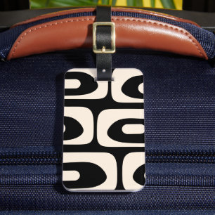 Piquet Mitteljahrhundert Abstrakt Minimal Schwarz Gepäckanhänger