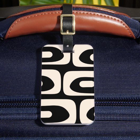 Piquet Mitteljahrhundert Abstrakt Minimal Schwarz Gepäckanhänger (Vorderseite Insitu 2)