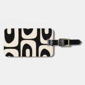 Piquet Mitteljahrhundert Abstrakt Minimal Schwarz Gepäckanhänger (Vorderseite horizontal)