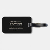 Piquet Mitteljahrhundert Abstrakt Minimal Schwarz Gepäckanhänger (Rückseite horizontal)