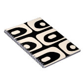 Piquet Mitteljahrhundert Abstrakt Minimal Schwarz Notizblock (Rechte Seite)