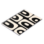 Piquet Mitteljahrhundert Abstrakt Minimal Schwarz Notizblock (Linke Seite)