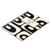 Piquet Mitteljahrhundert Abstrakt Minimal Schwarz Notizblock (Linke Seite)