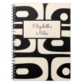 Piquet Mitteljahrhundert Abstrakt Minimal Schwarz  Notizblock (Vorderseite)