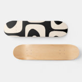 Piquet Mitteljahrhundert Abstrakt Minimal Schwarz Skateboard (Horizontal)