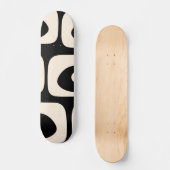 Piquet Mitteljahrhundert Abstrakt Minimal Schwarz Skateboard (Vorderseite)