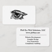 Pir8 Eye Sleek Standard, 3,5" x 2,0" Business Card Visitenkarte (Vorne/Hinten)