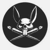 Pirabbit Runder Aufkleber (Vorderseite)